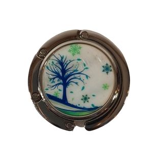 Metal Shell Folded Handbag Hook Hanger Tree Snowflake